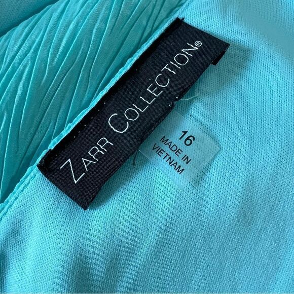 Zarr Collection Aqua Strappy Maxi Dress -- 16 - Picture 14 of 15